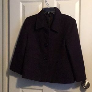 Purple 3/4 sleeve crop blazer